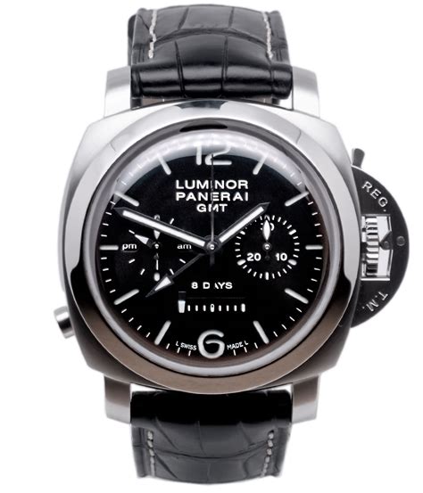 Panerai Luminor 1950 Chrono Monopulsante 8 Days GMT Acciaio PAM 275 .